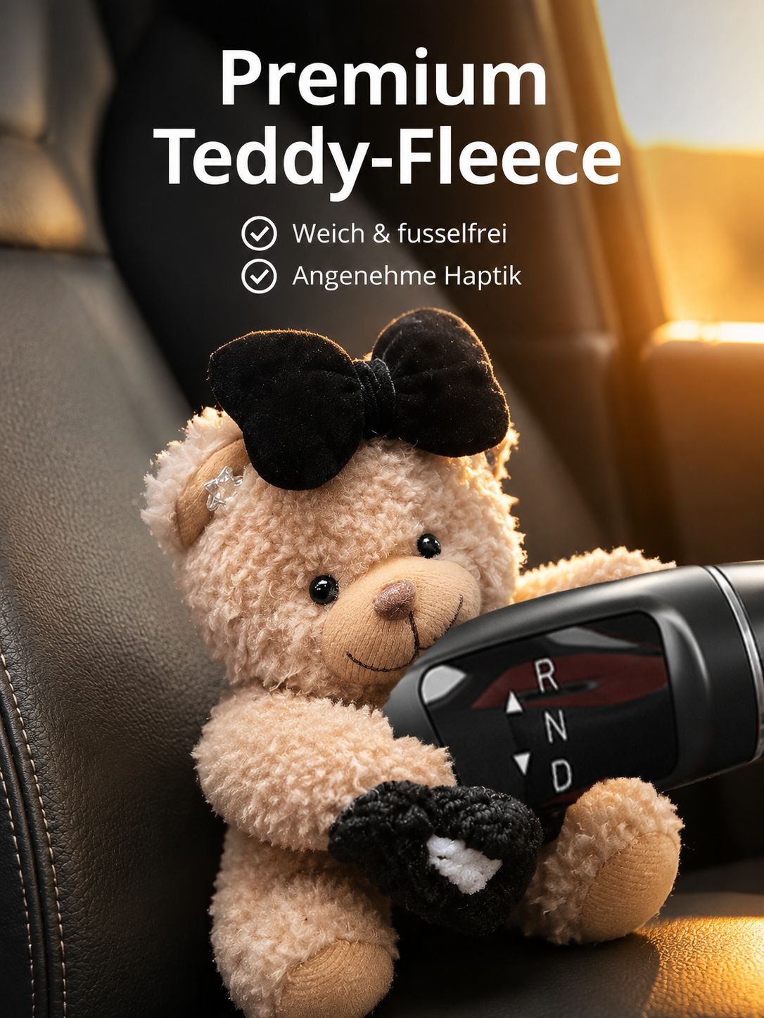Niedliche Bären-Auto-Deko für Schalthebel, Lenkrad und Scheibenwischerhebel