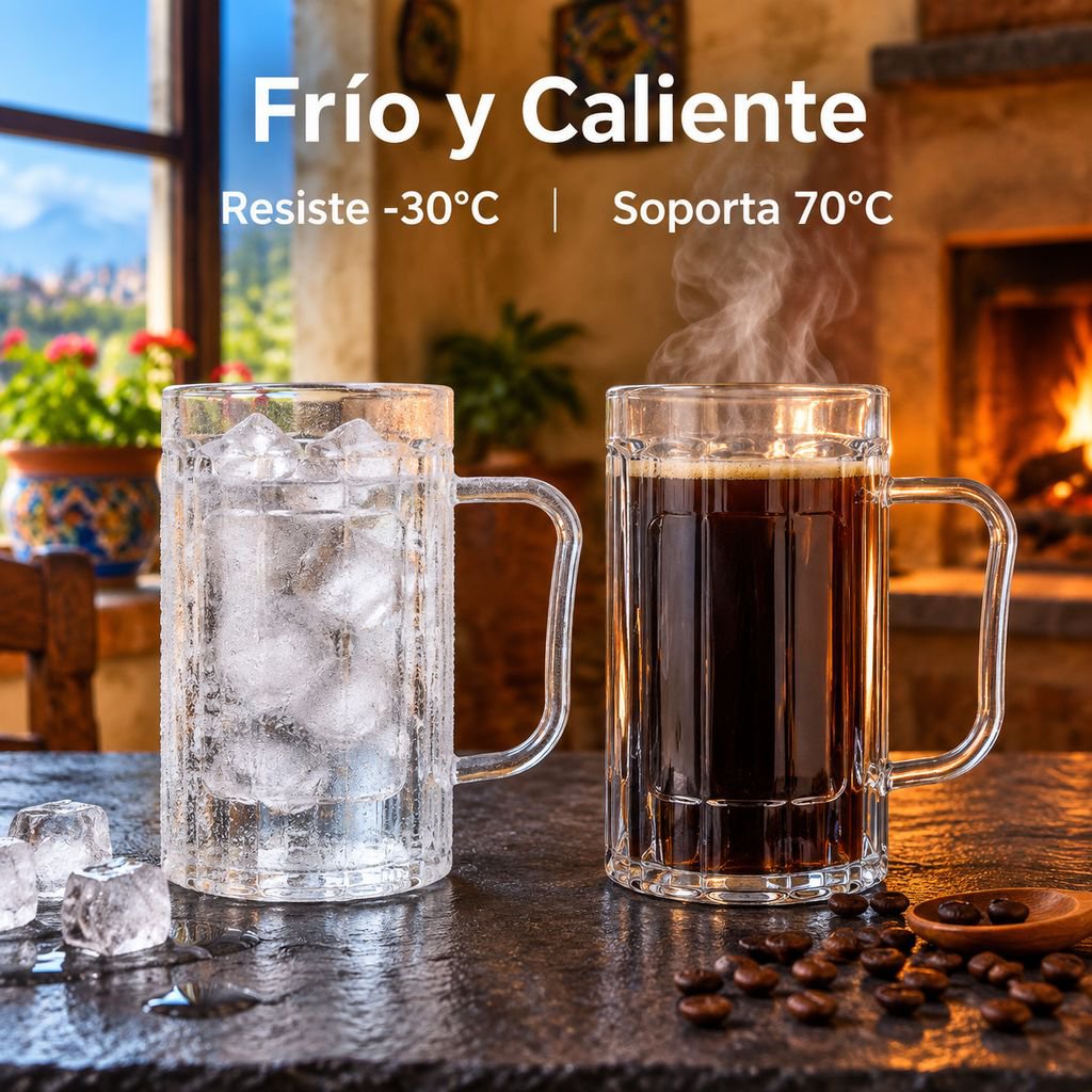 Jarra de cerveza de plástico PET 500ml con asa para KTV y bar