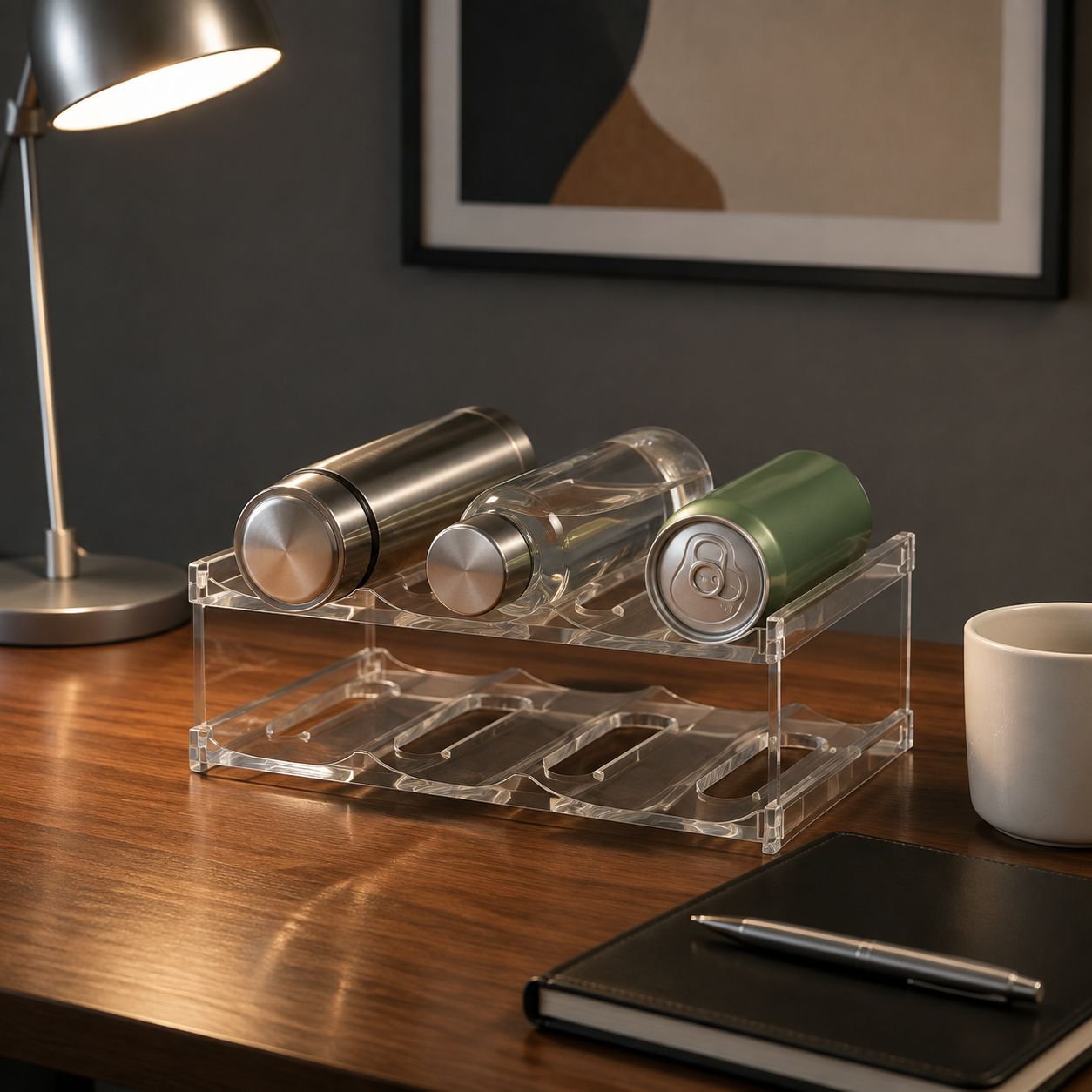 Living Room Desktop Multi-layer Transparent Water Cup Organizer Thermos Cup Holder