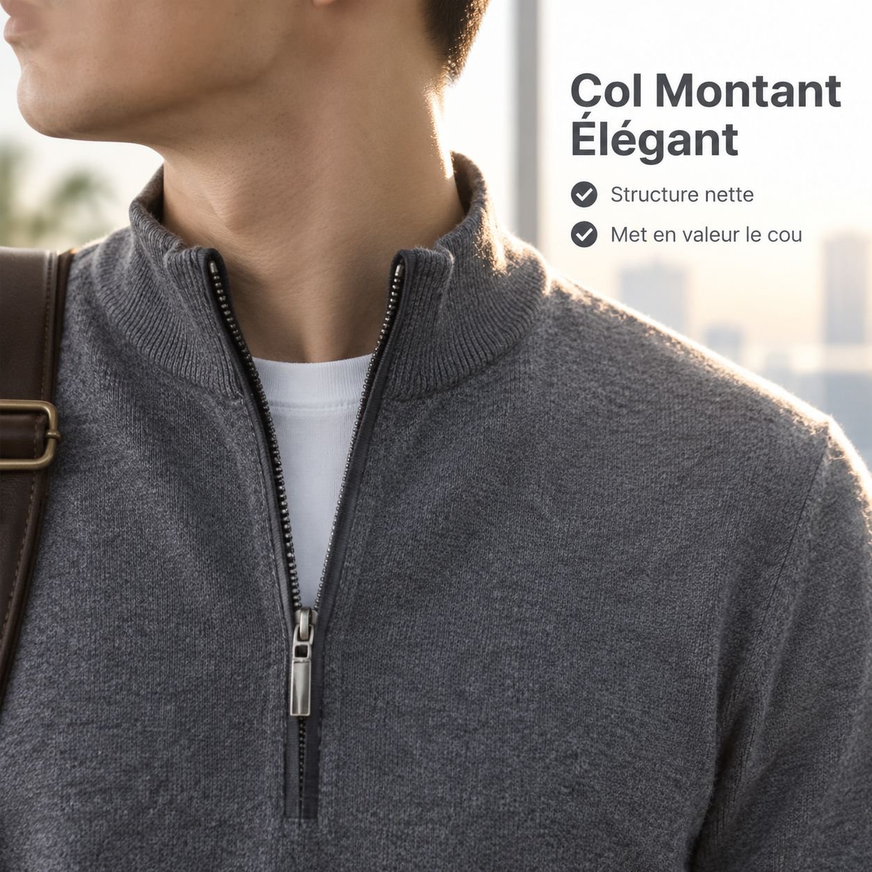 Haut en maille décontracté et tendance pour homme, automne