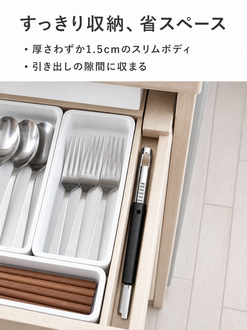 キッチン専用ステンレス缶切り