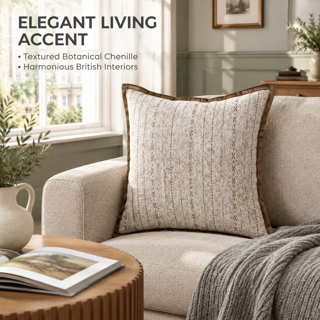 Luxury Chenille Floral Throw Pillow Case Chinese Style Sofa Bed Cushion