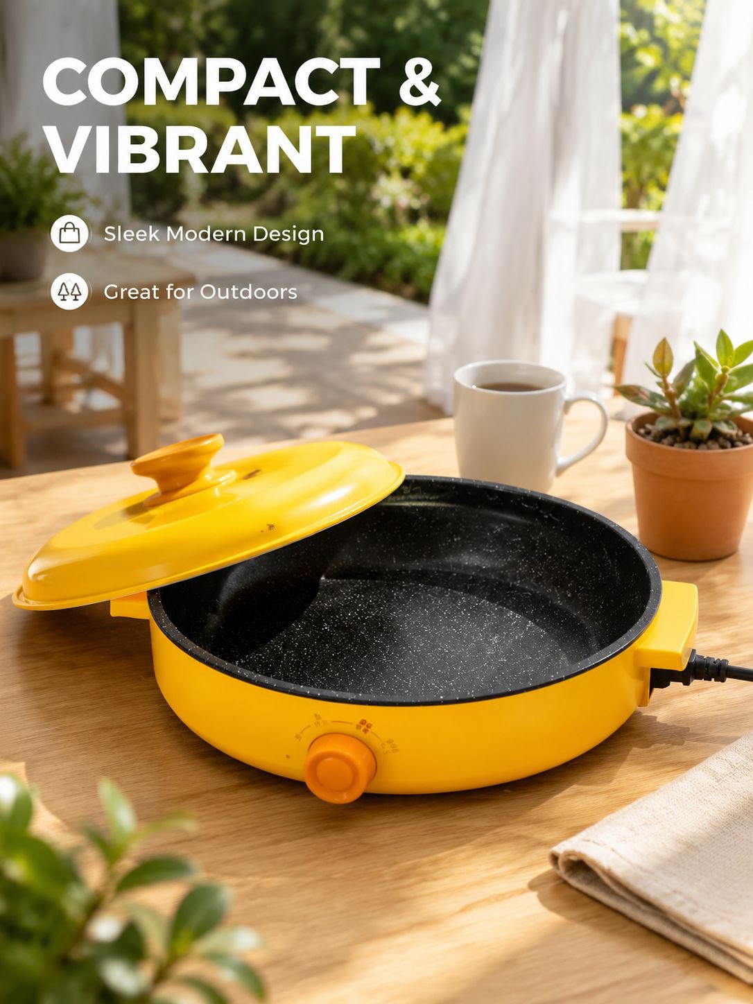 Outdoor Portable Multifunctional Electric Grill Pan