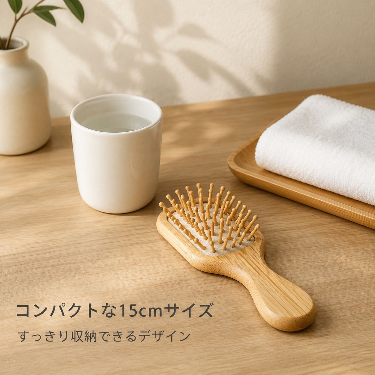 竹製のヘアコーム
