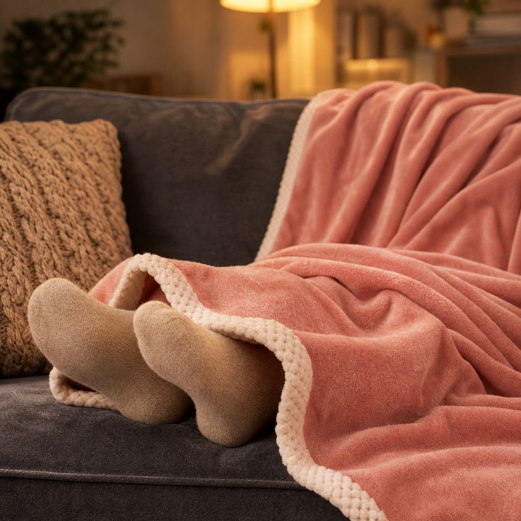 Home Thickened Fleece Blanket Practical Milk Nap Blanket