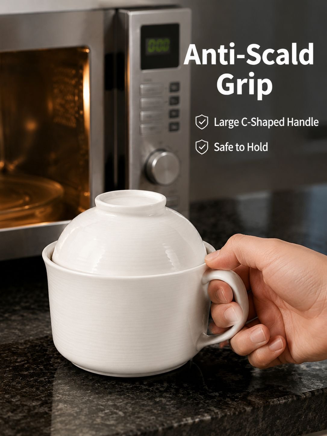 1200°C Micro-Pressure White Ceramic Steaming Cup