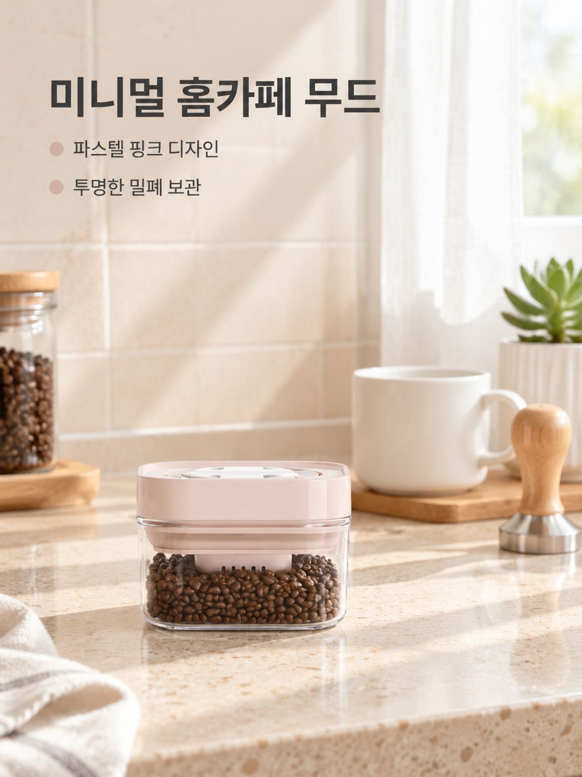 밀폐형 커피 원두 저장통