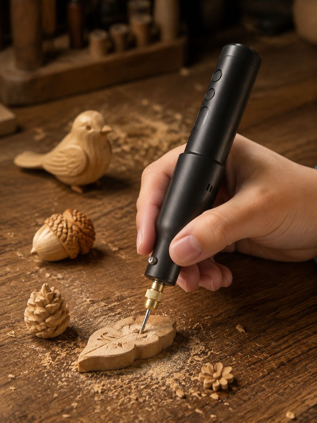 High-speed electric engraving and polishing device