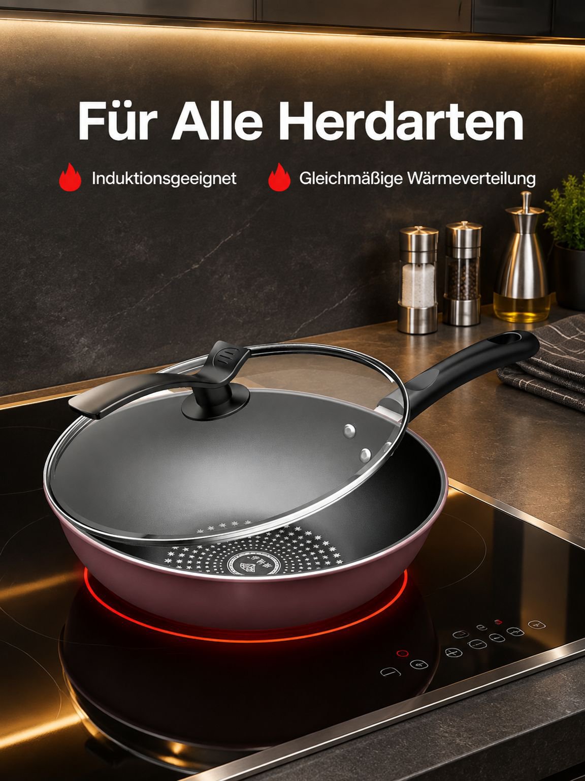 Diamantbeschichteter Antihaft-Wok
