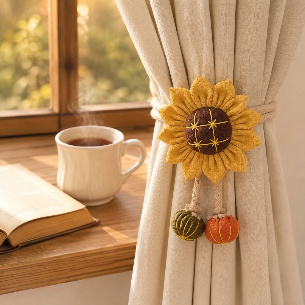 Cute Flower Curtain Ties One Pair Adjustable Bedroom Tie Buckle Decoration