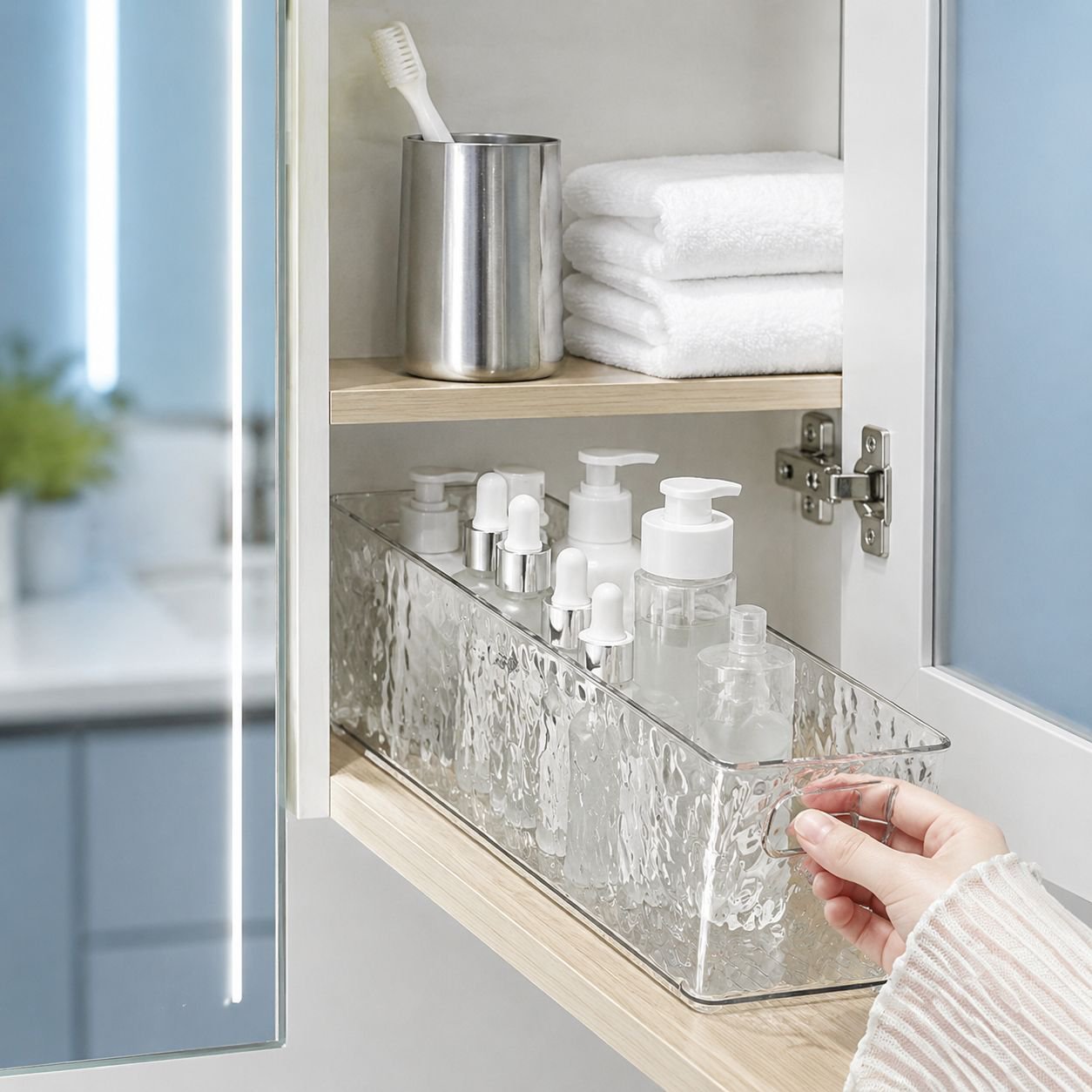 Narrow Rectangular Desktop Storage Box