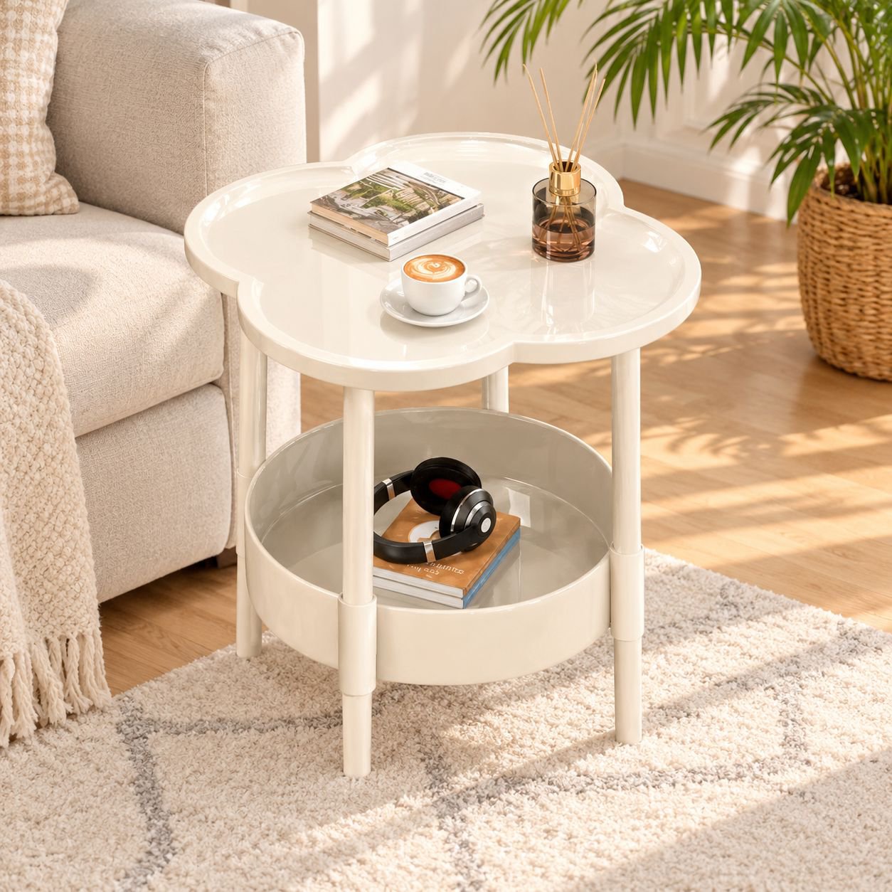 Cozy Floral Modern Minimalist Coffee Table
