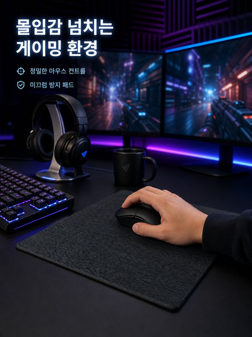 우드 패턴 마우스패드, 경질, 방수·방오·정전기 방지, 게이밍 e스포츠 마우스패드