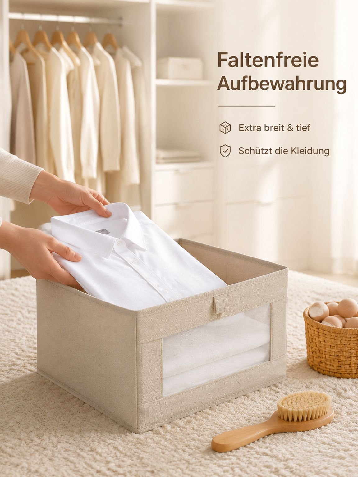 Aufbewahrungsbox mit modernem und minimalistischem Look