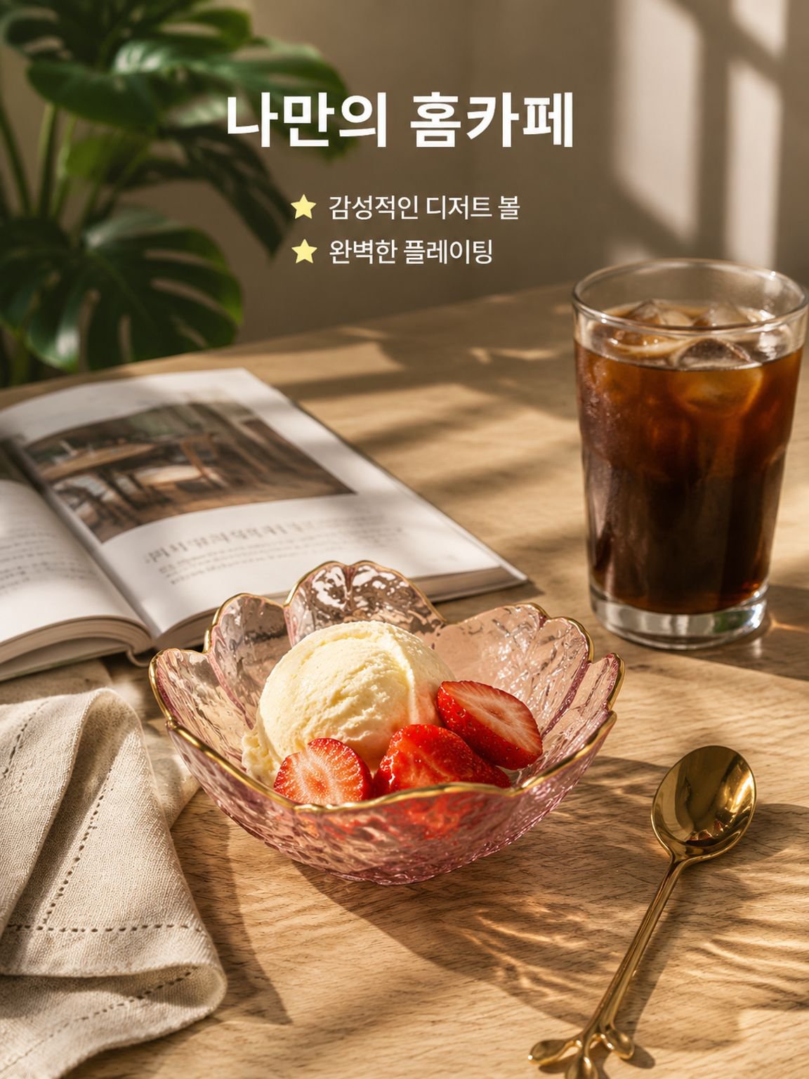 벚꽃 모양 샐러드 그릇