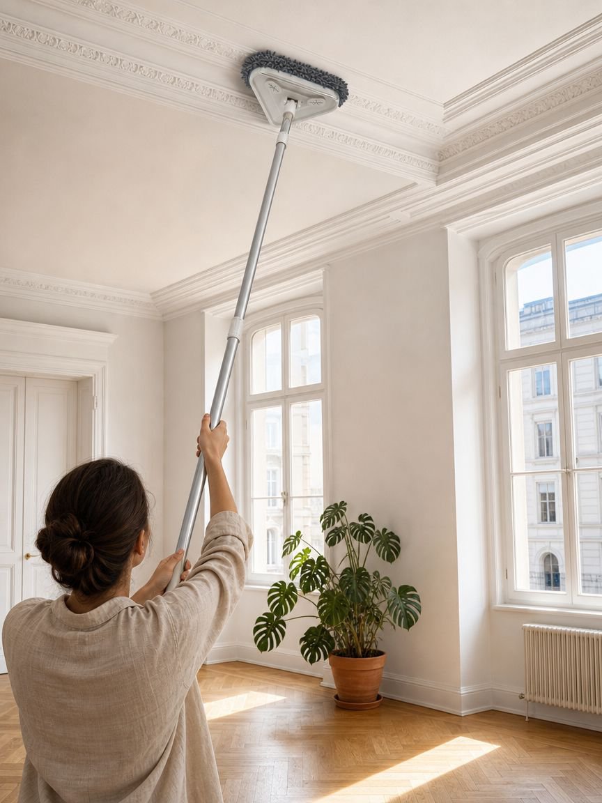 Dreieckiger Mopp mit Chenille-Material für gründliche Reinigung