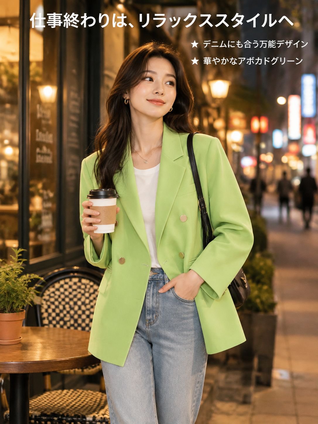 女性用長袖ブレザー 
