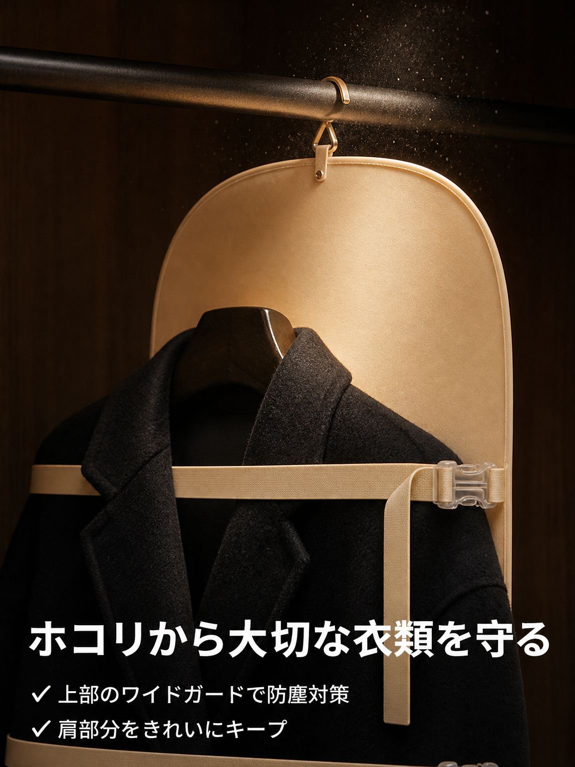 壁掛け式衣類収納圧縮ボード