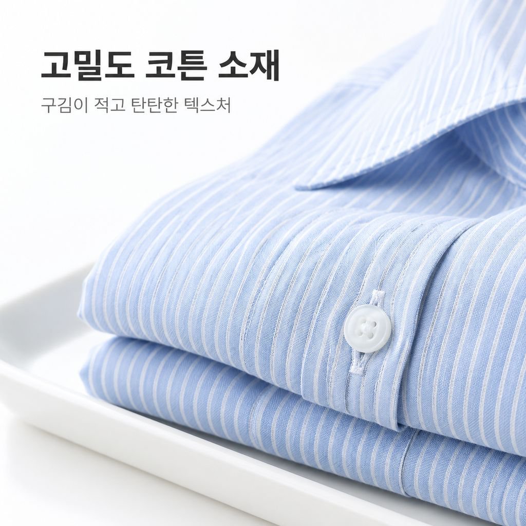 스타일리시한 루즈핏 스트라이프 상의 여성 롱 스타일 한국 디자인 셔츠