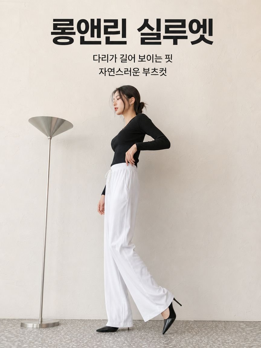 스타일리시한 여성용 와이드 플레어 바지 새로운 디자인