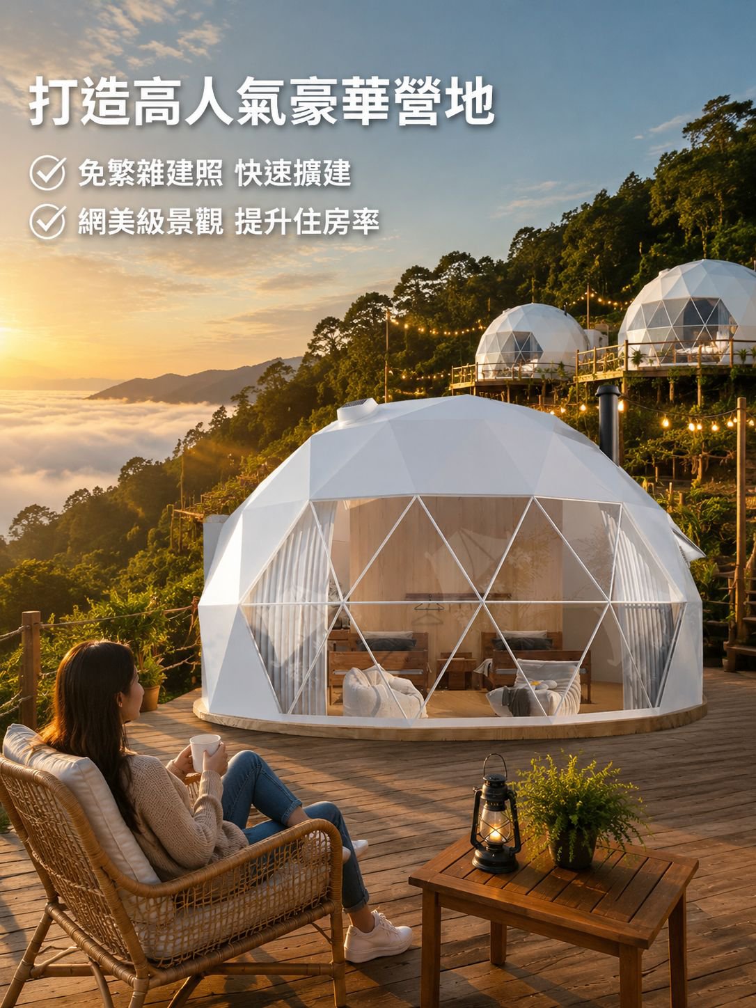 豪華星空圓頂帳篷