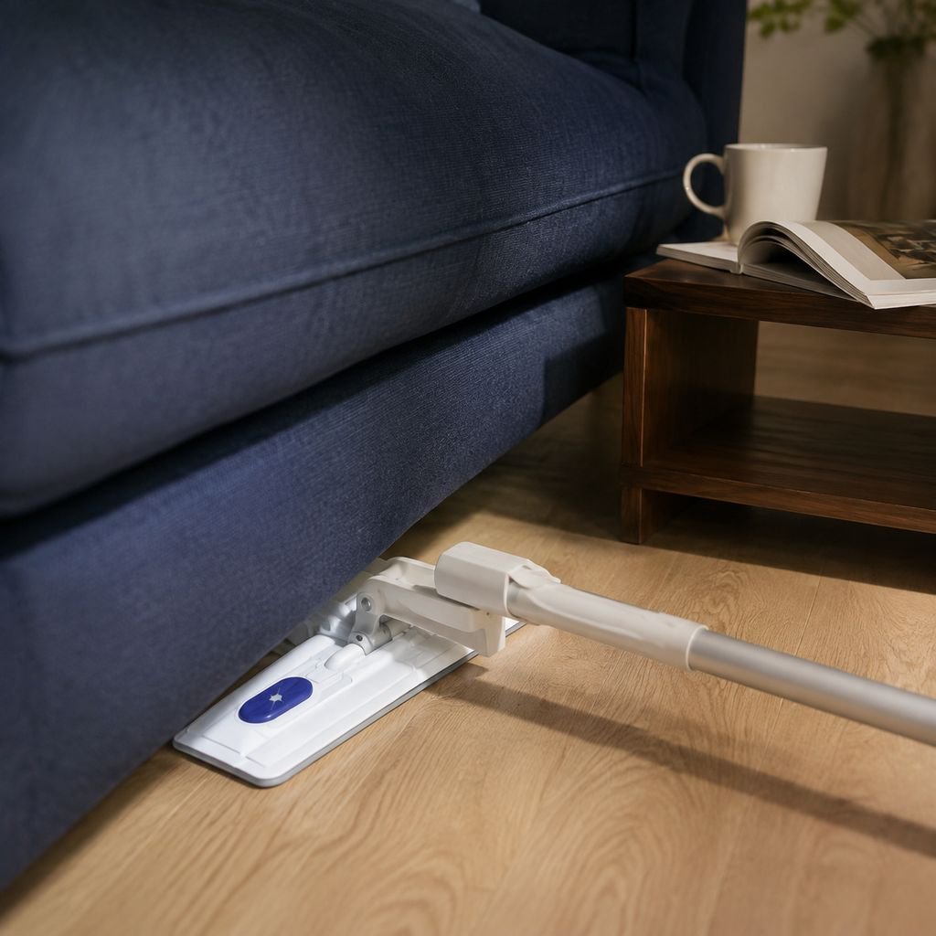 Hands-Free Household Mop for Wooden Floors, Wet and Dry Use