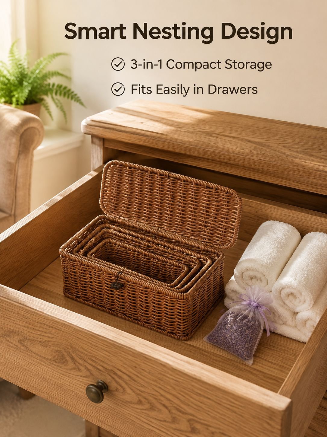 Multi-Purpose Storage Box and Organizer Basket