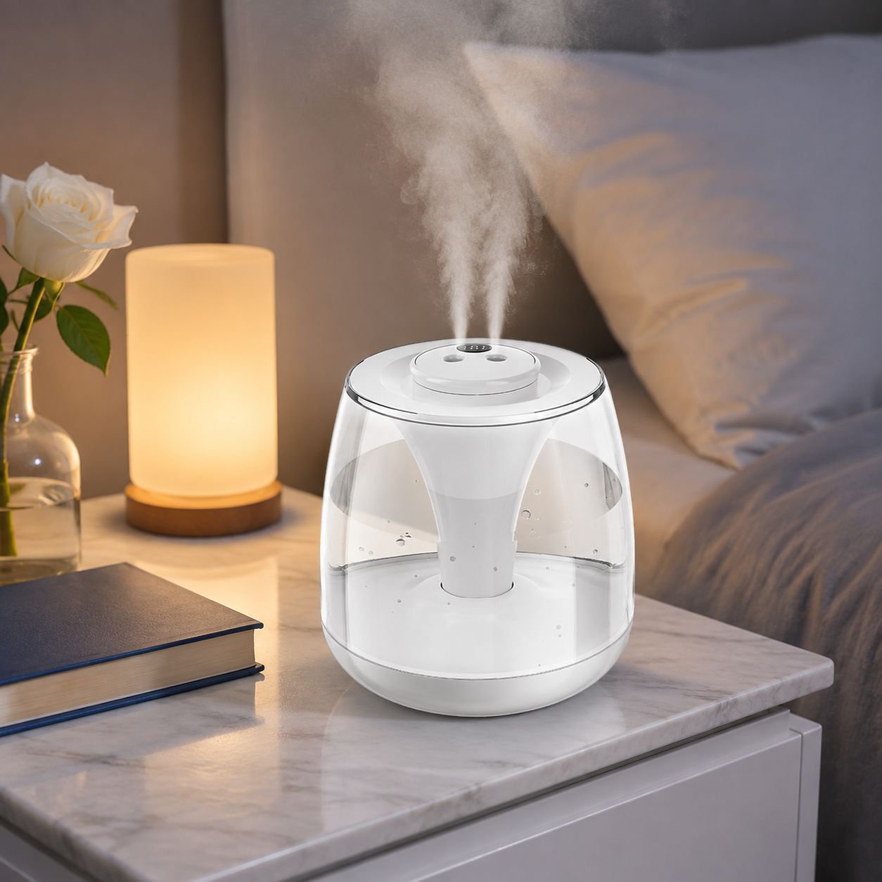 Mini humidificador portátil de doble pulverización con USB para interiores