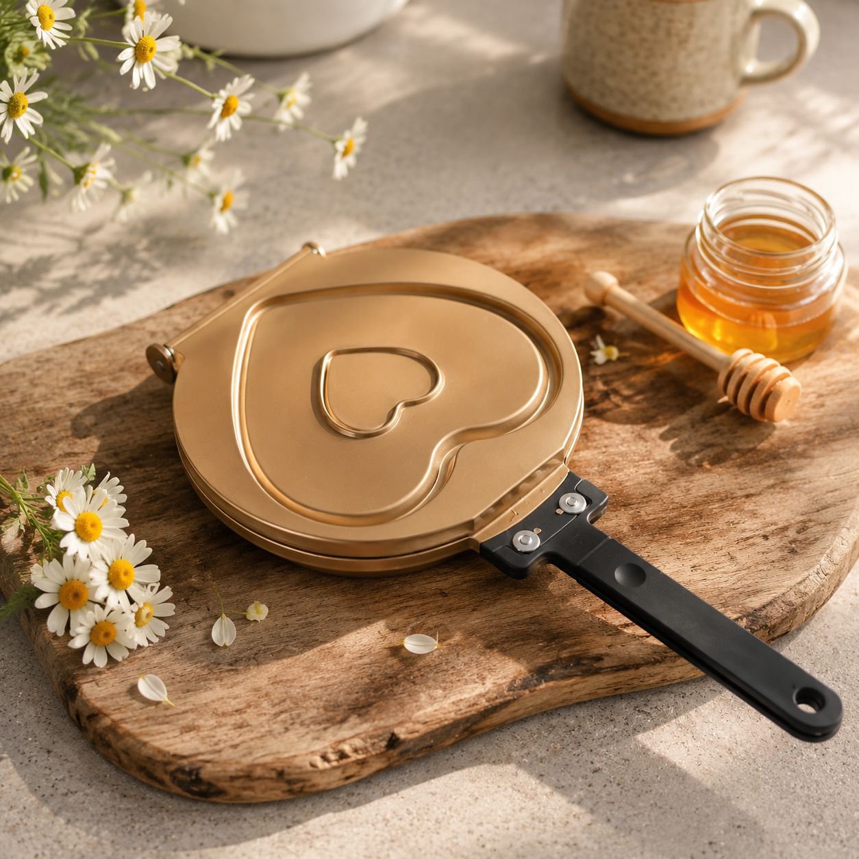 Non-stick double-sided pan for easy flipping