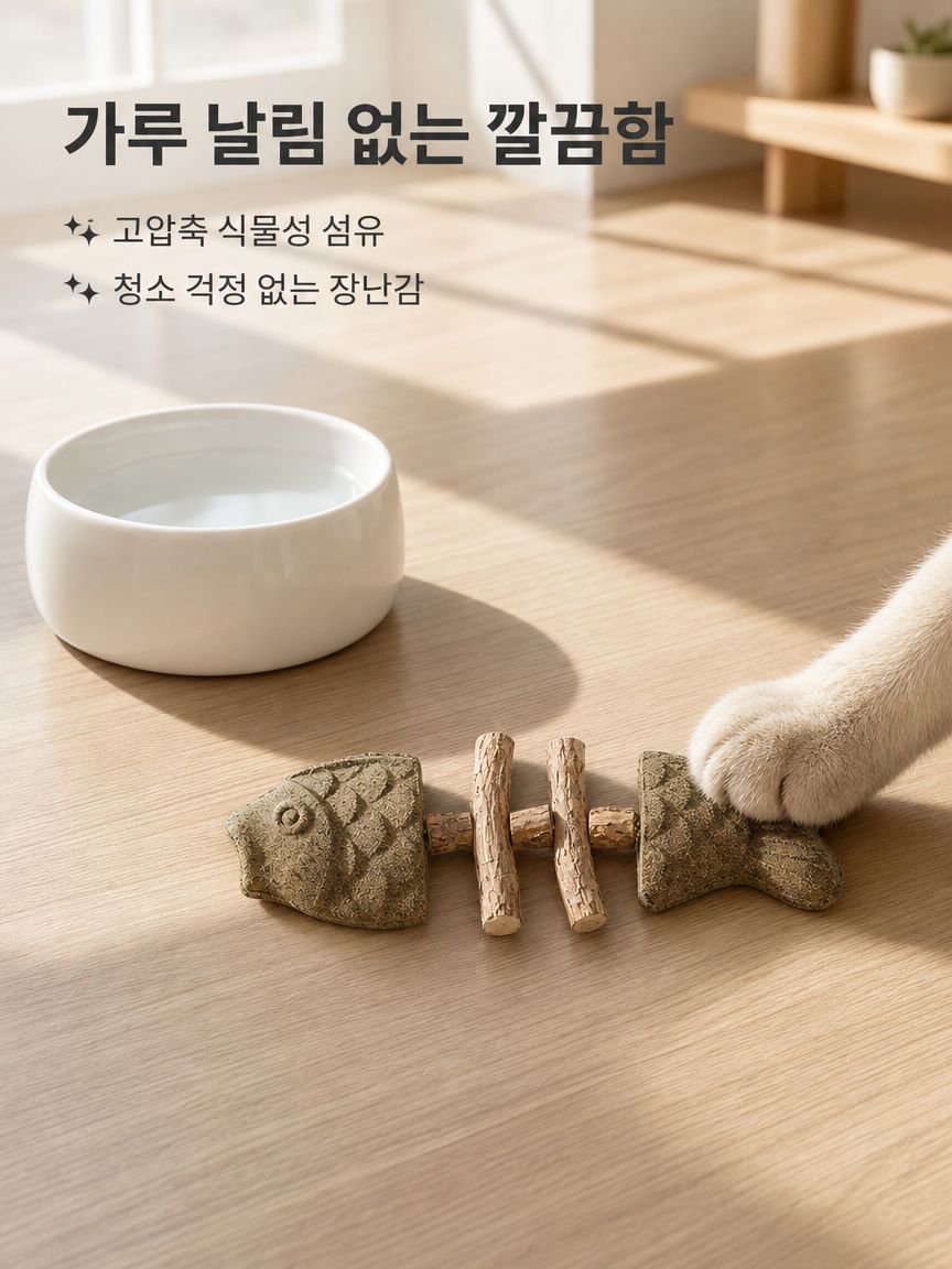 고양이 물고기 뼈 치아 세정 장난감