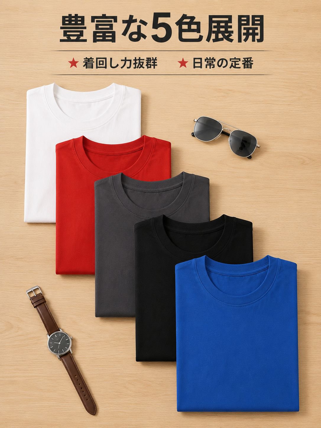 夏のトレンドドロップショルダー半袖ホワイトTシャツ・五分袖コットン無地インナー