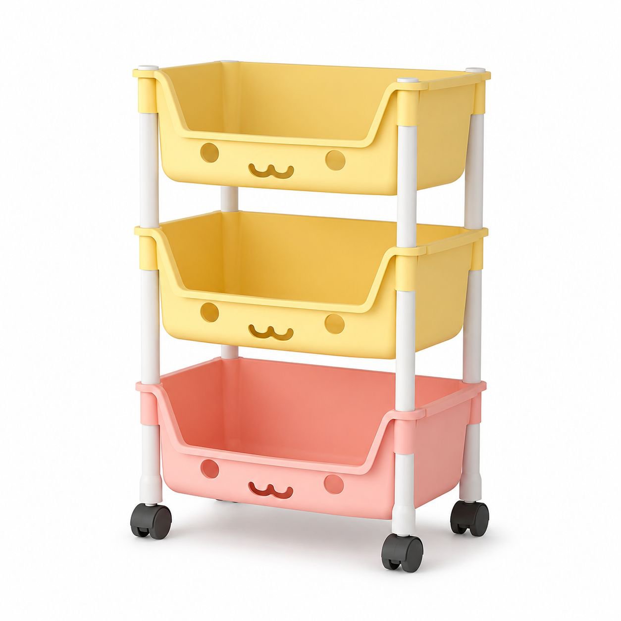 Multi-Layer Mobile Kids Toy Storage Shelf and Bookshelf