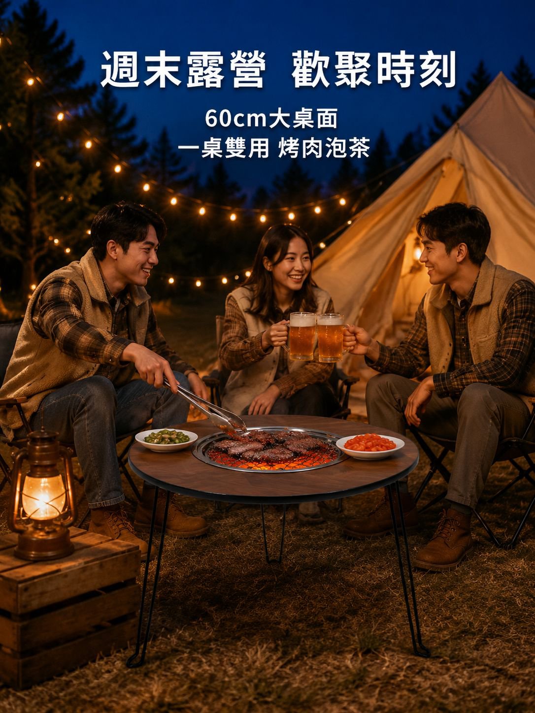 露營燒烤桌摺疊爐具套裝