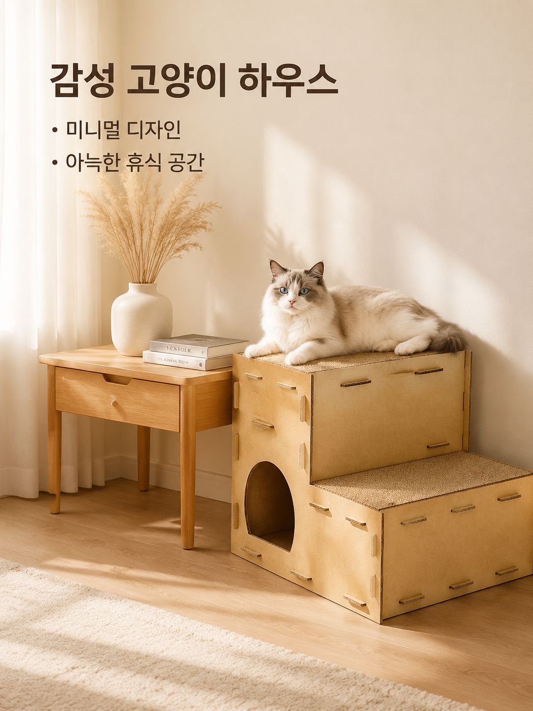반려동물 다층 고양이 골판지 빌라