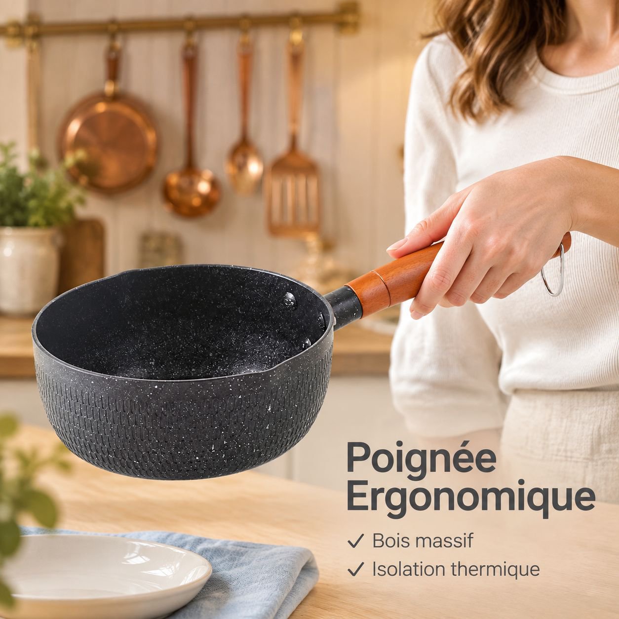 Casserole Épaissie Yukihira Antiadhésive Pierre Maifan pour Bébé