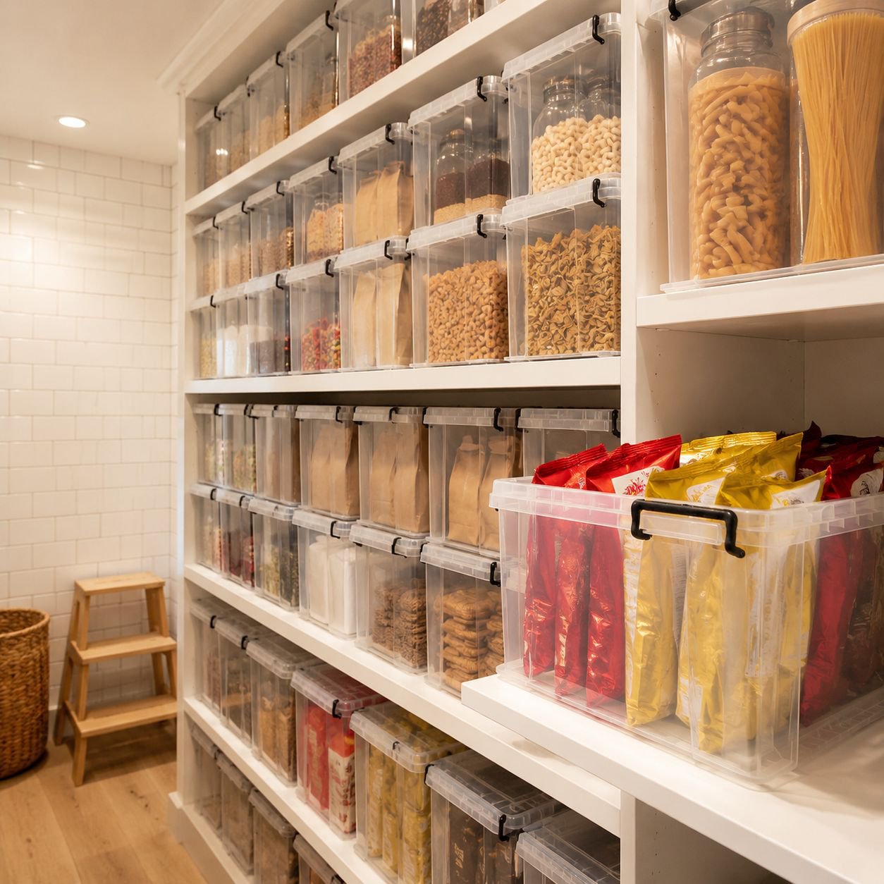 Multi-purpose transparent storage bin for small spaces
