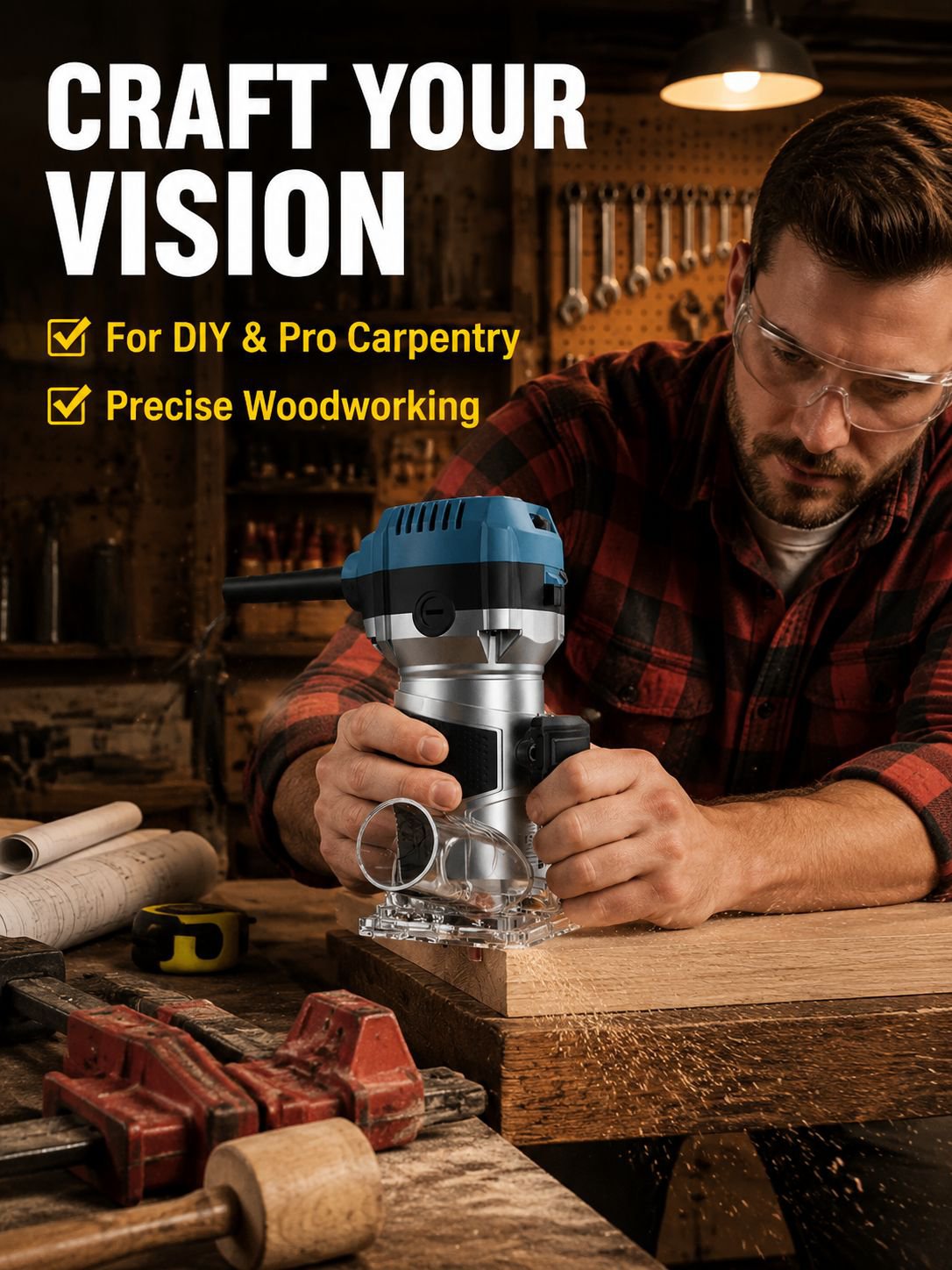 Multifunction 6-speed Woodworking Trimming Machine