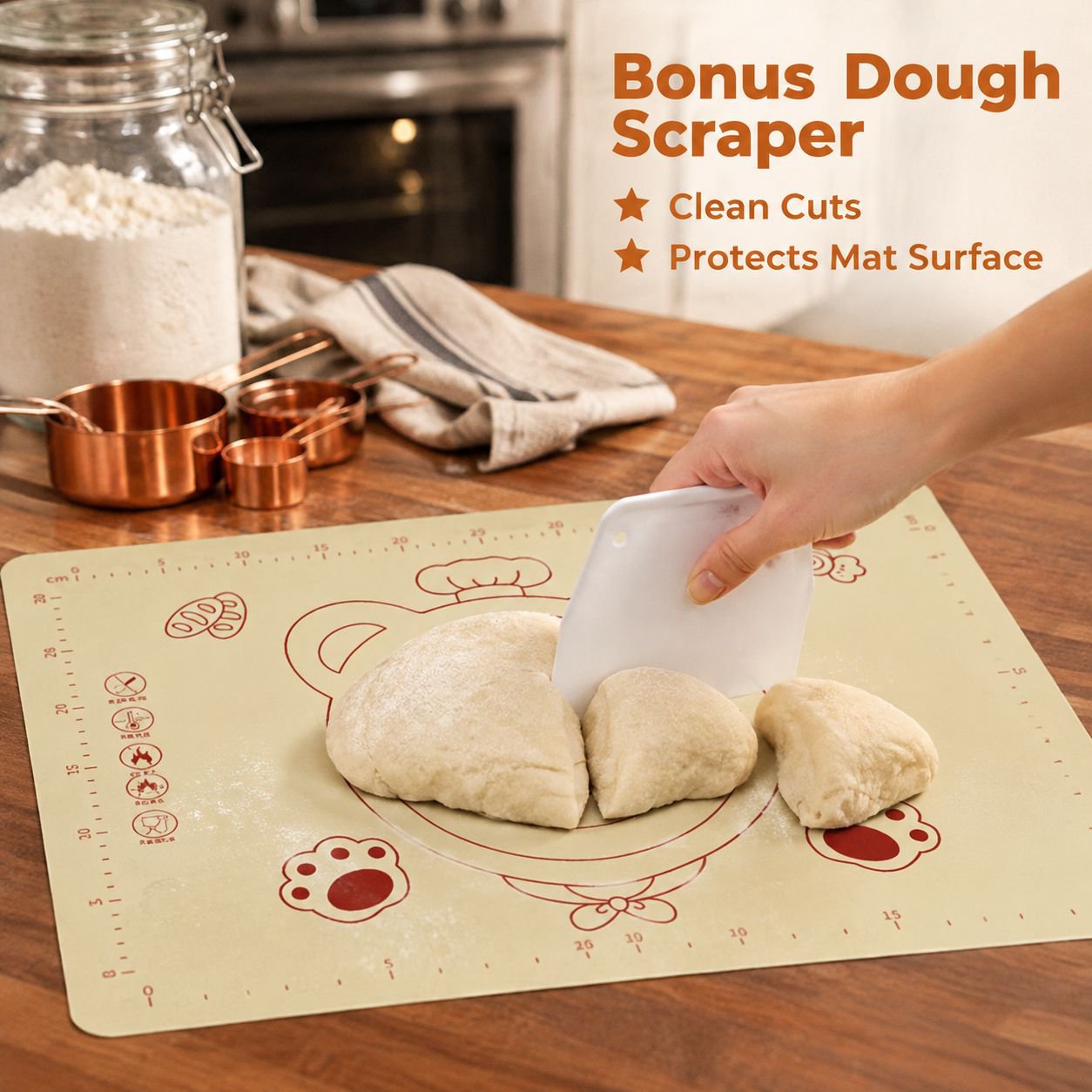 Multipurpose Heat-resistant Kneading Mat for Home Baking