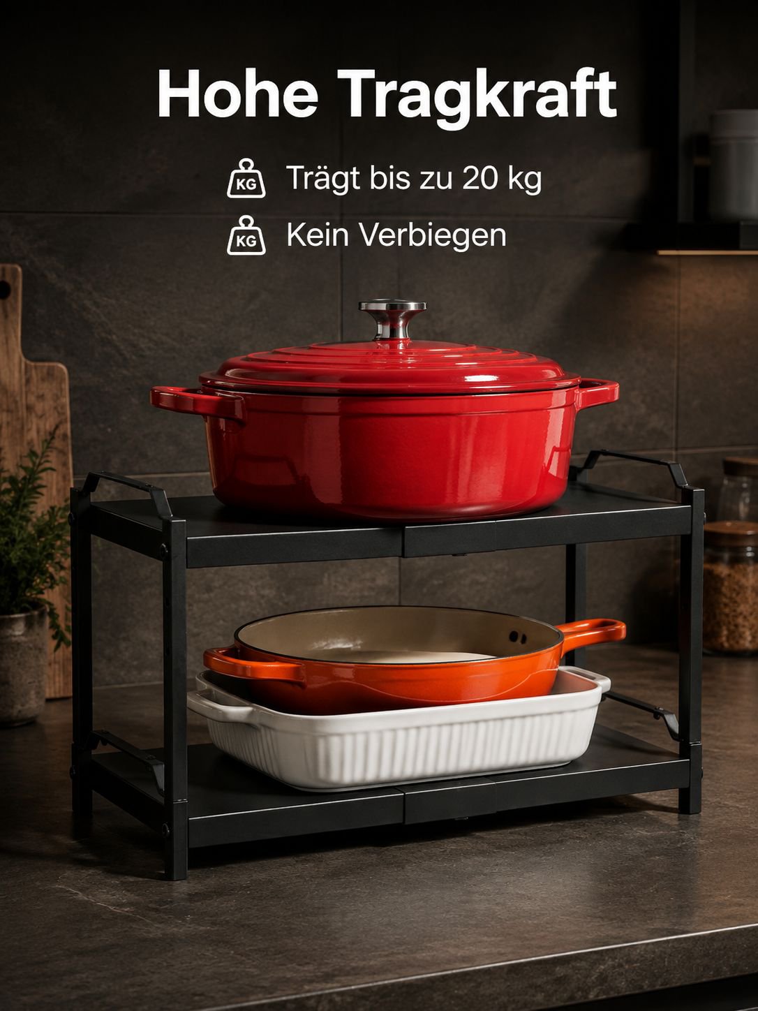Multifunktionale, verstellbare Stapeltrennwand