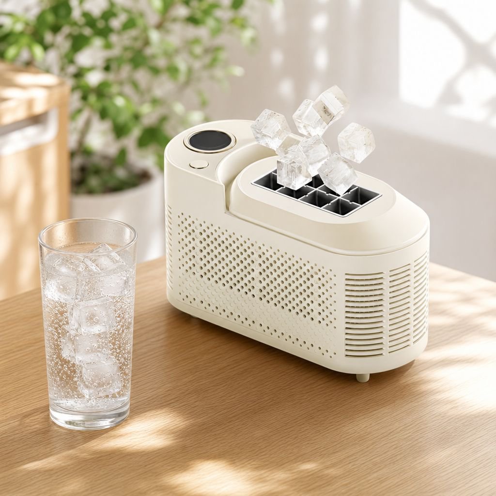 Small Portable Ice Maker for Dormitory, Office, Camping, Car Use