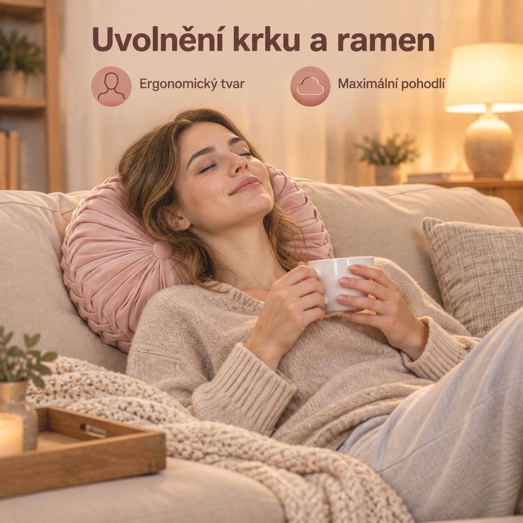 Kruhový polštář na pohovku v krémovém stylu