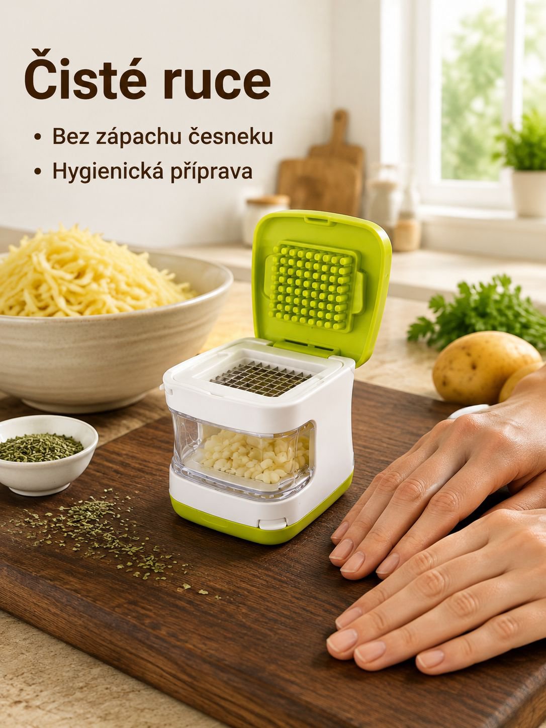 Lis na česnek s ručním stlačením