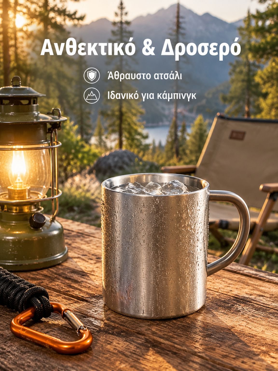 Διπλή κούπα από ανοξείδωτο ατσάλι για τρόφιμα