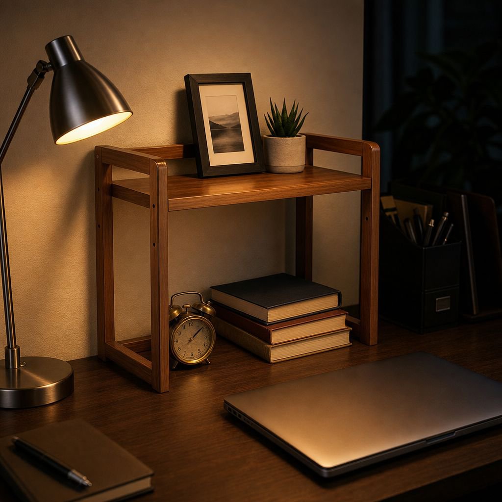 Estante de escritorio resistente y elegante para el hogar