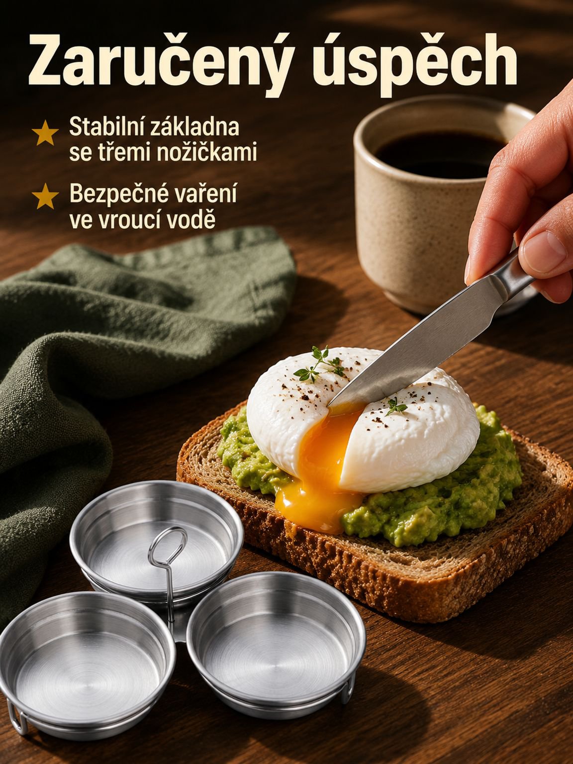 Jednoduché čištění nerezového napařovače vajec