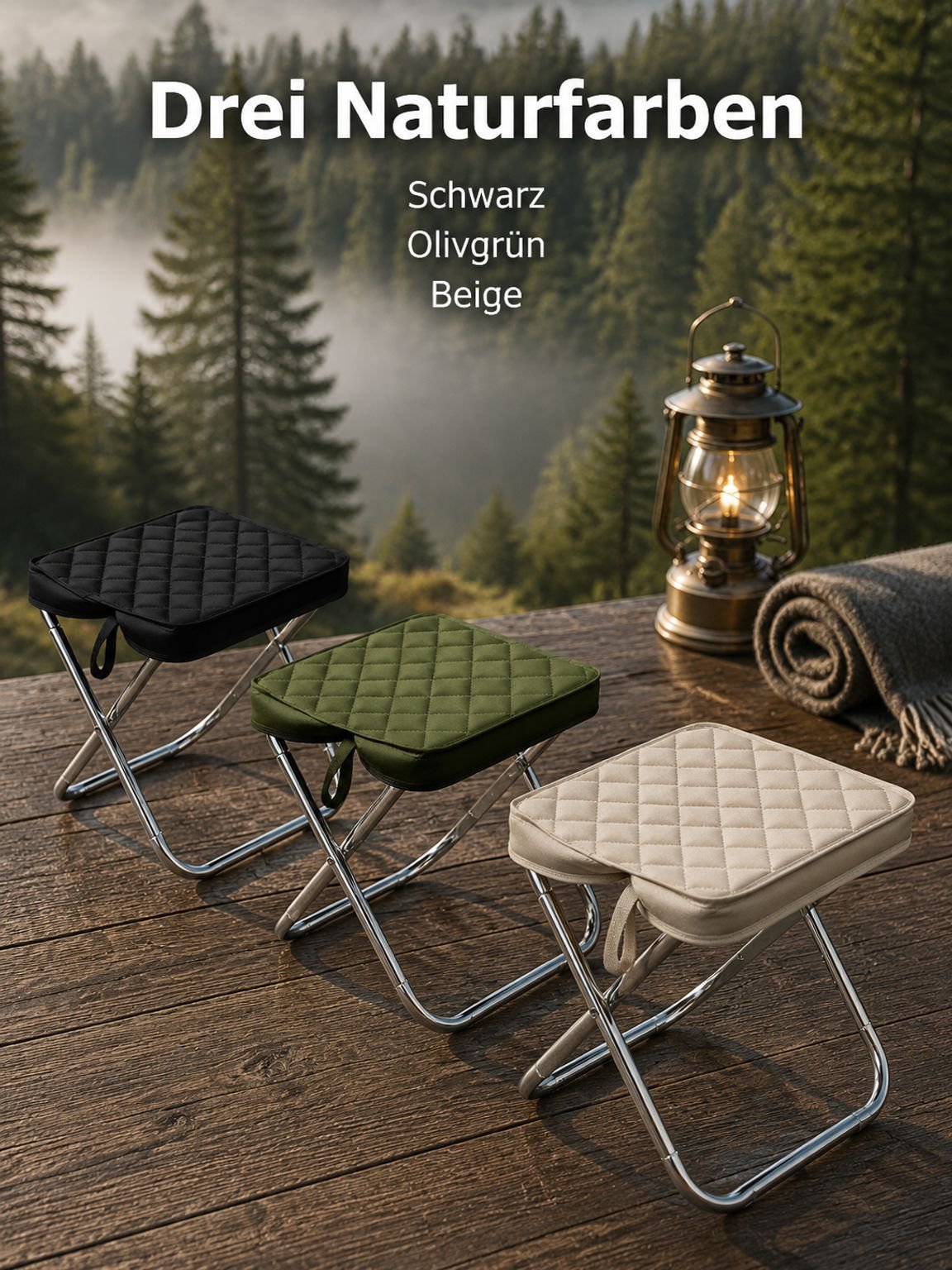 Leichter Klapphocker für unterwegs