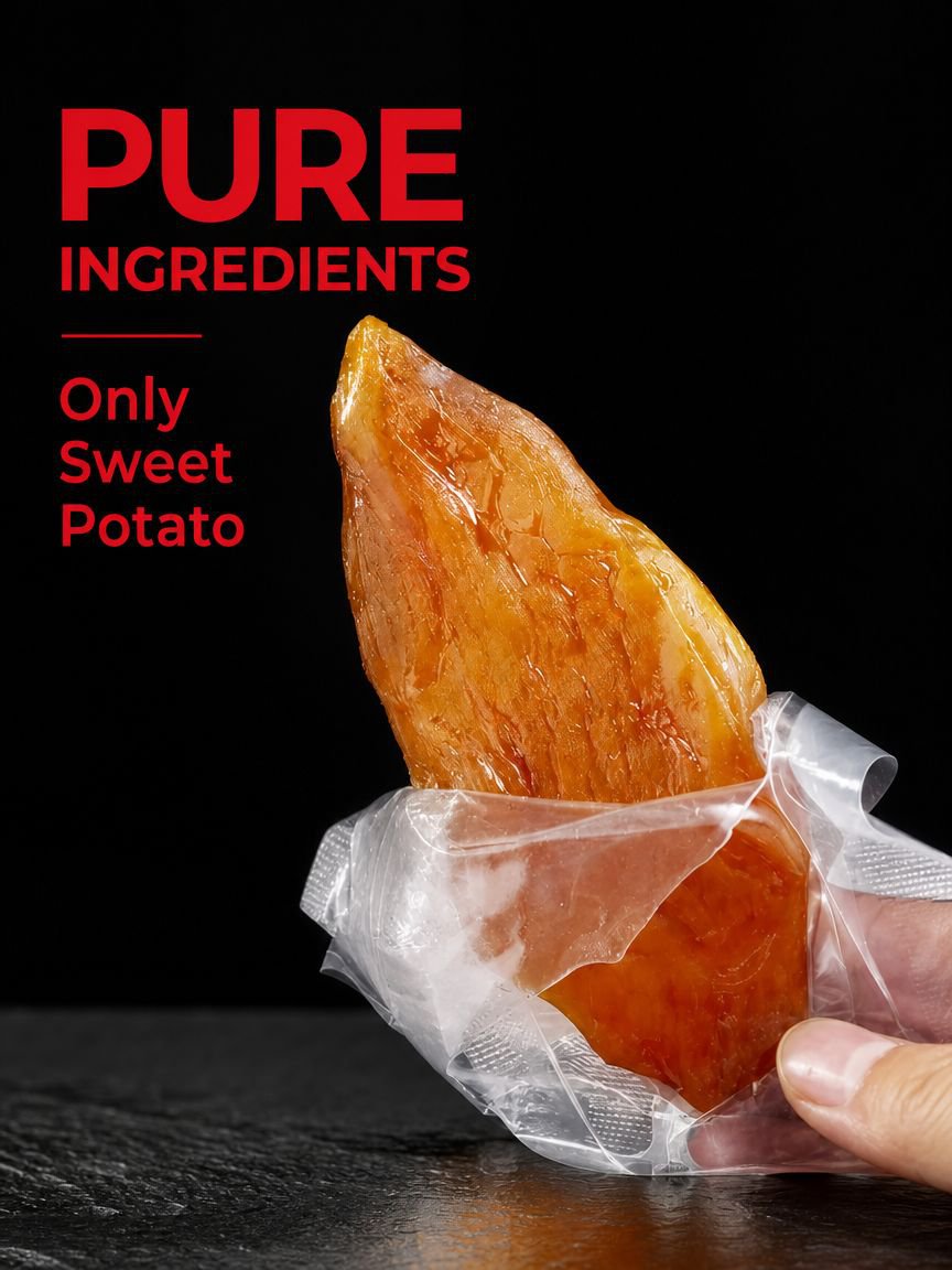 Vegan and gluten-free steamed sweet potato snacks