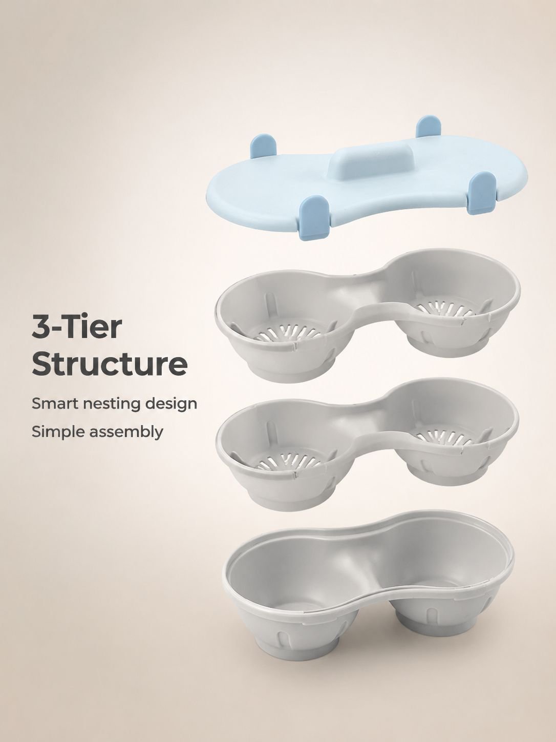 Egg steamer box showcasing smooth and compact design
