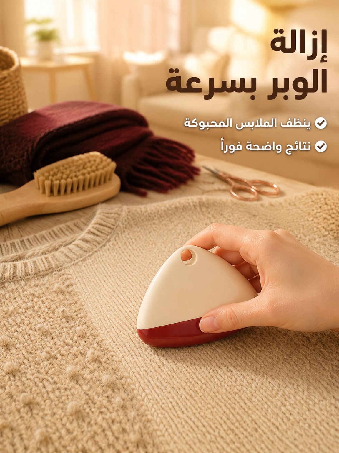 جهاز إزالة الوبر بتصميم هندسي فاخر قابل للغسل