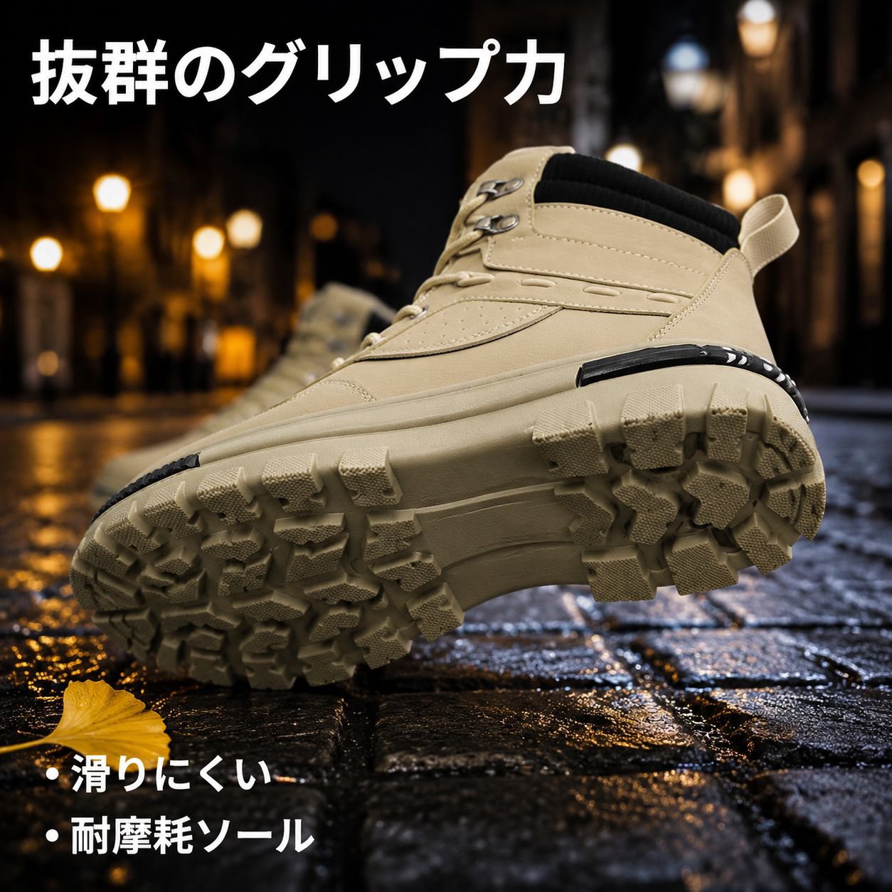 レトロなプラットフォームアンクルブーツ、メンズワークブーツ、ハイカットブーツ